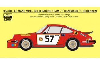 Decal – Porsche 934 - 1976 LeMans #57 - GELO racing team